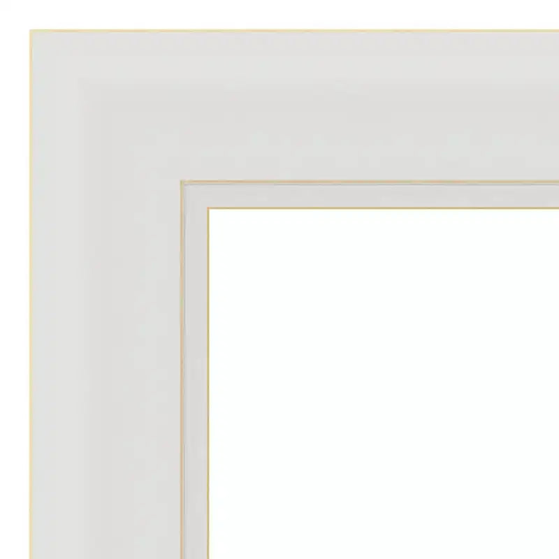Miroir mural étroit 22x28 pouces - Cadre blanc doux, style moderne