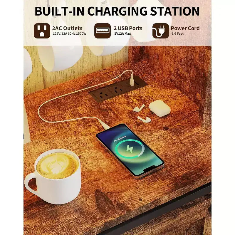 Meuble de bar à café de 55 pouces avec porte coulissante de style grange, éclairage d'affichage et concentrateur multifonction, porte-verres à vin pour salle à manger