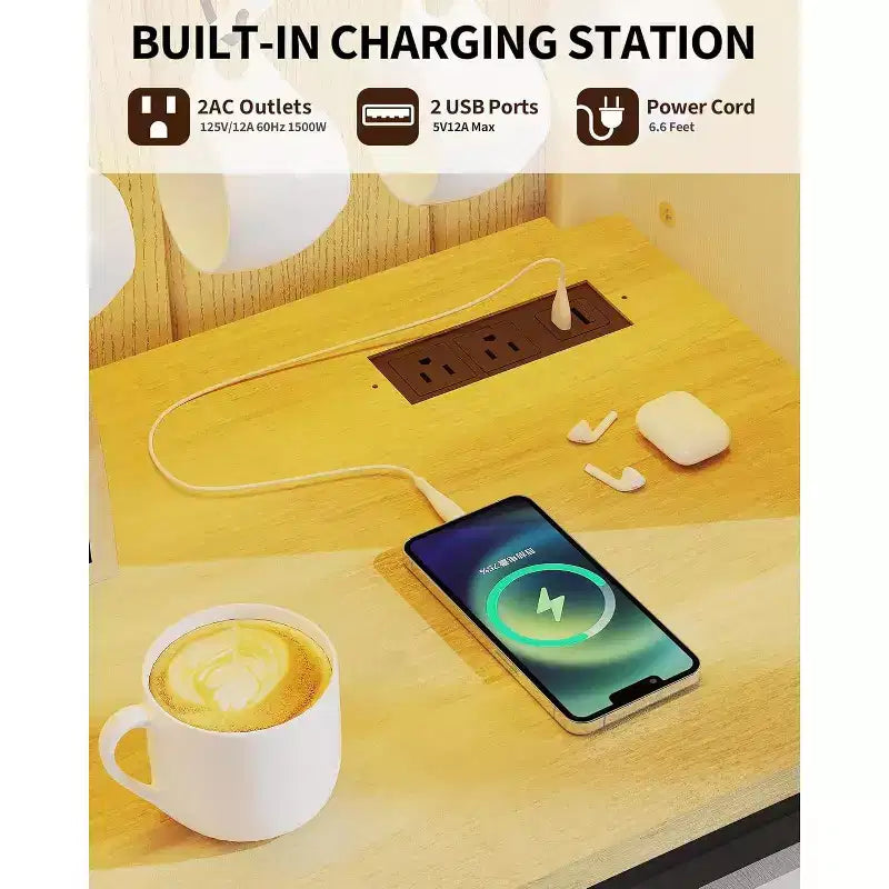 Meuble de bar à café de 55 pouces avec porte coulissante de style grange, éclairage d'affichage et concentrateur multifonction, porte-verres à vin pour salle à manger