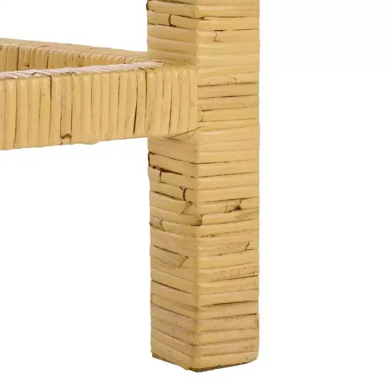 Tabouret de bar dossier rond en rotin – Bois de manguier et tapisserie blanche, 102 kg, Aucun assemblage requis