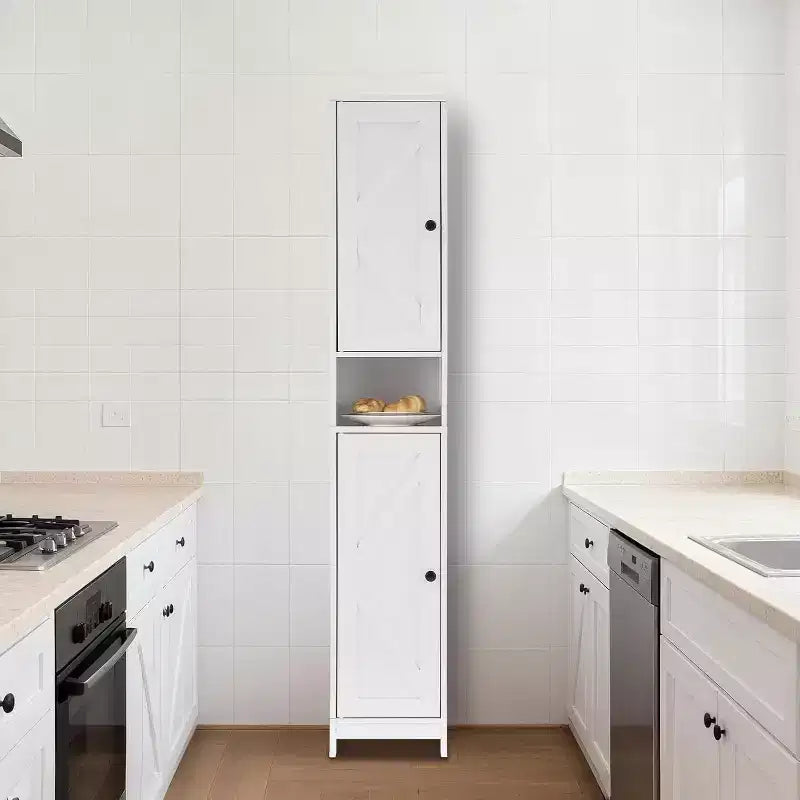 Meuble de rangement haut et étroit pour salle de bain, organiseur sur pied de 170 cm avec étagère réglable, conception résistante à l'eau pour cuisine, couloir, salle de bain