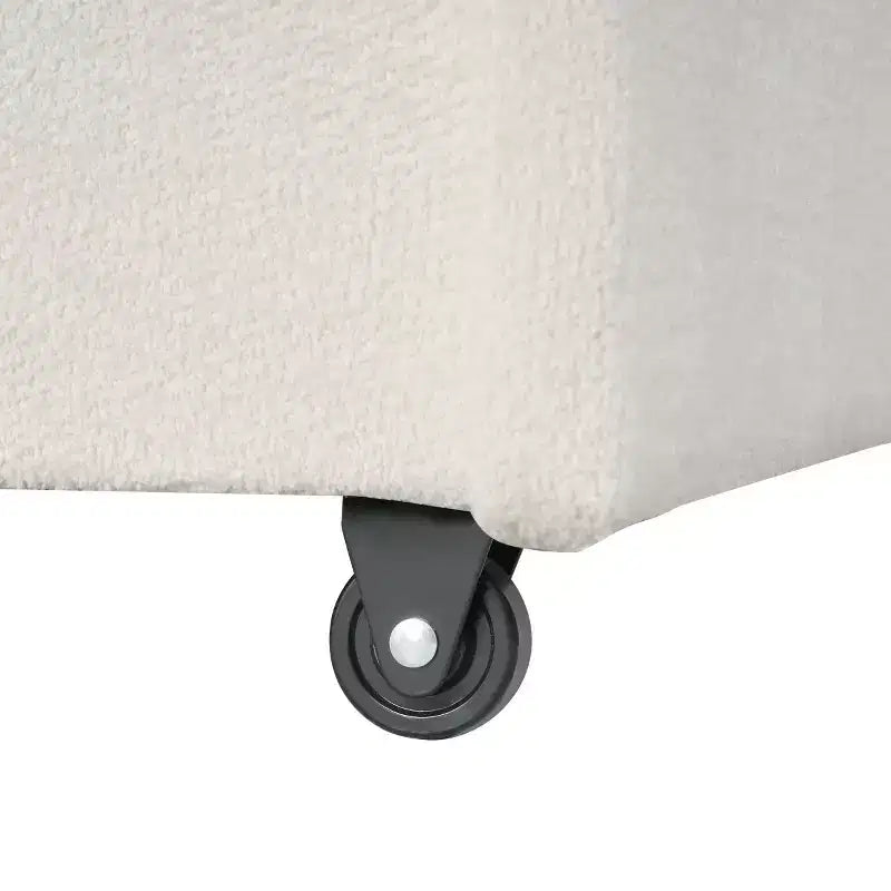 Canapé d'angle en tissu de 241 cm avec méridienne de rangement, dossier rabattable et porte-gobelets