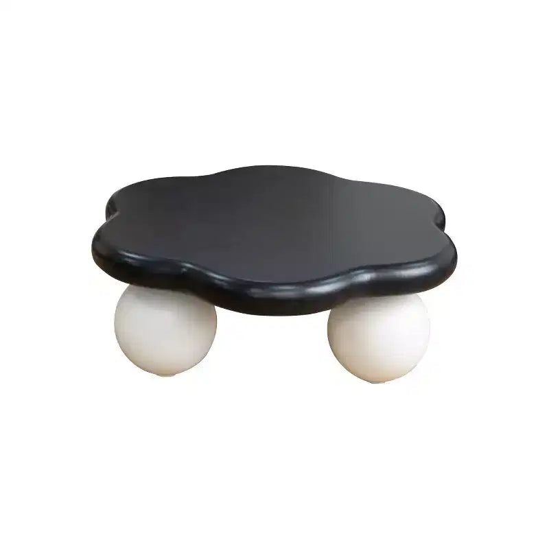 Table basse en forme de nuage de 35 po avec pieds sphériques – MDF rose, capacité de 200 lb