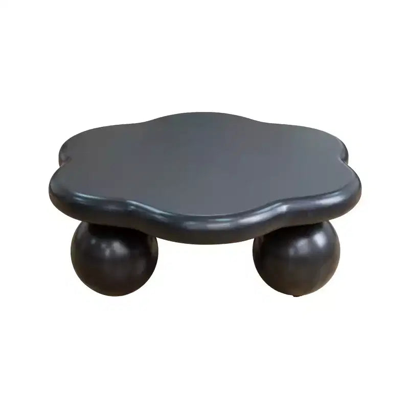 Table basse en forme de nuage de 35 po avec pieds sphériques – MDF rose, capacité de 200 lb