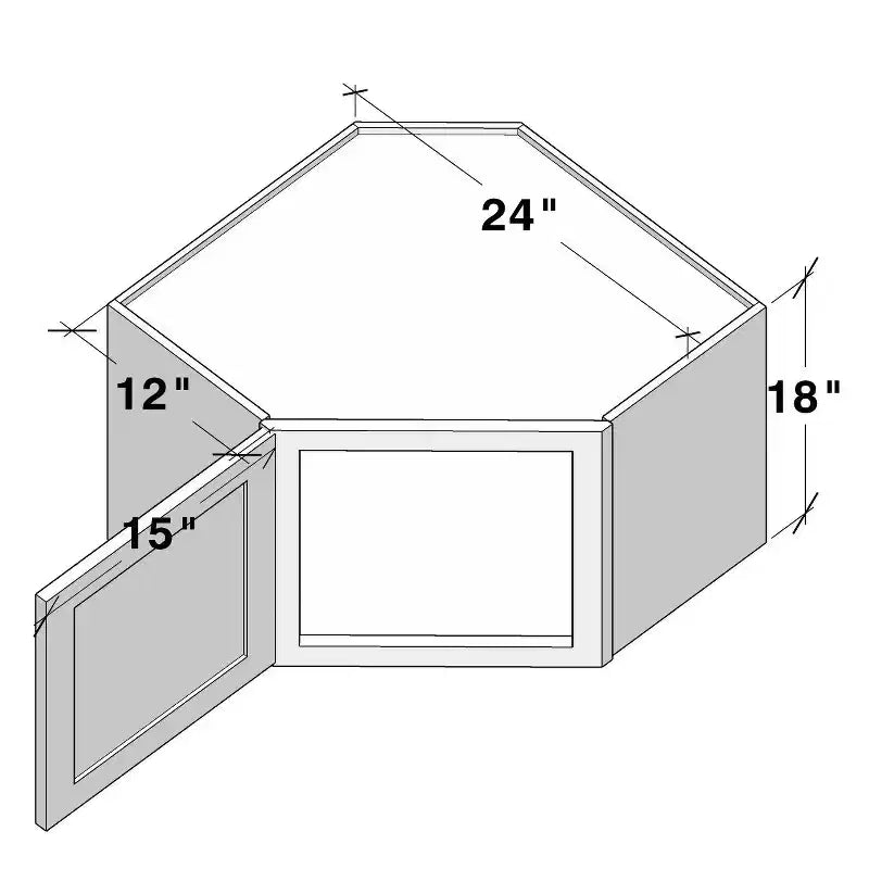 Meuble bas de cuisine Shaker 24" (L) - Bois massif, fermeture douce, à assembler, Gris tourterelle, Faible teneur en COV