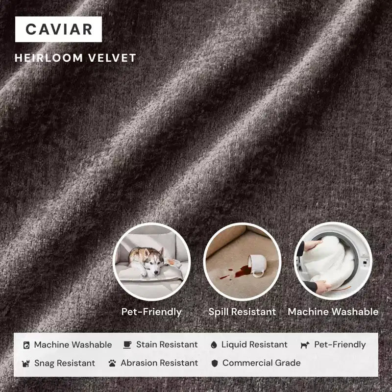 Canapé d'angle modulaire 5 places lavable + ottoman - Lavable en machine, compatible avec les animaux domestiques