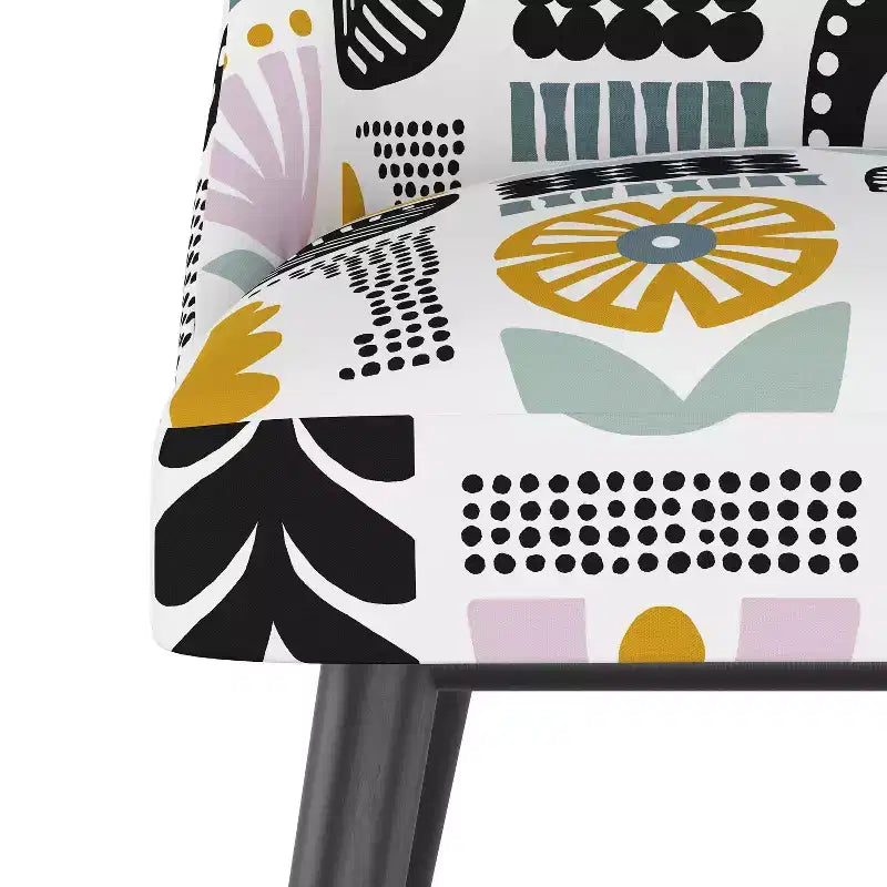 Tabouret de bar hauteur comptoir - Dossier haut rembourré, Structure en hévéa, Hauteur d'assise 68,5 cm
