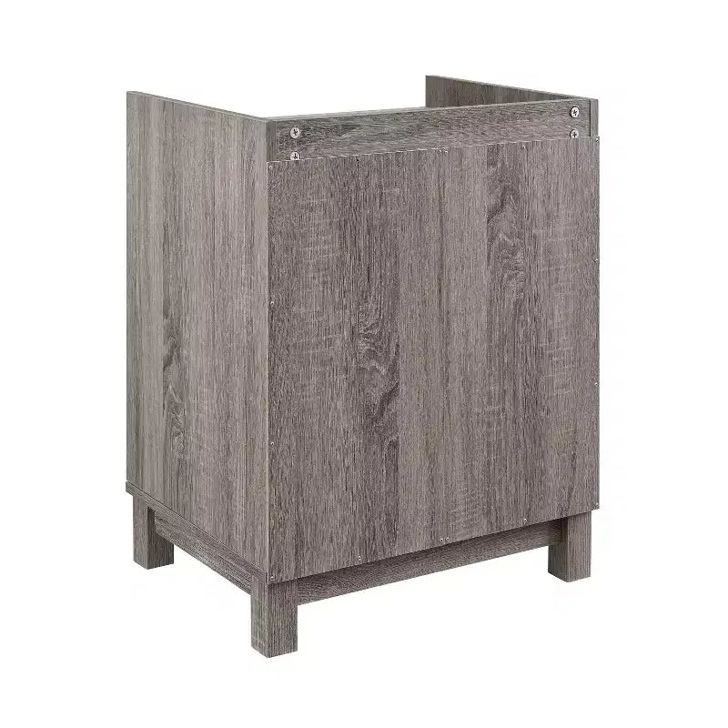 Classeur latéral à 2 tiroirs avec plateau pour imprimante – Finition plaqué bois gris