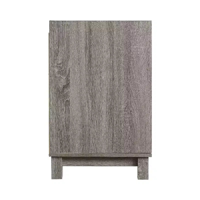 Classeur latéral à 2 tiroirs avec plateau pour imprimante – Finition plaqué bois gris