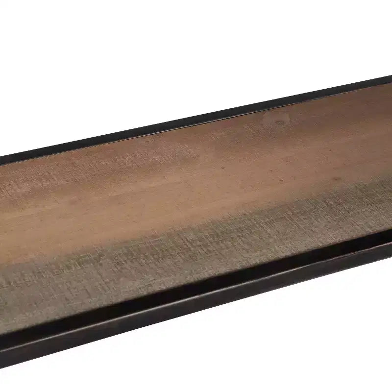 Console en bois et métal de 91 cm avec 2 tiroirs - Finition marron vieilli