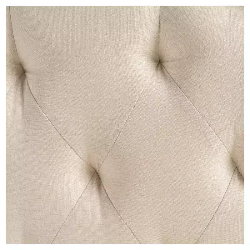 Tête de lit capitonnée Glam Grand Lit/Queen - Boutons touffetés et coutures diamant avec clous décoratifs