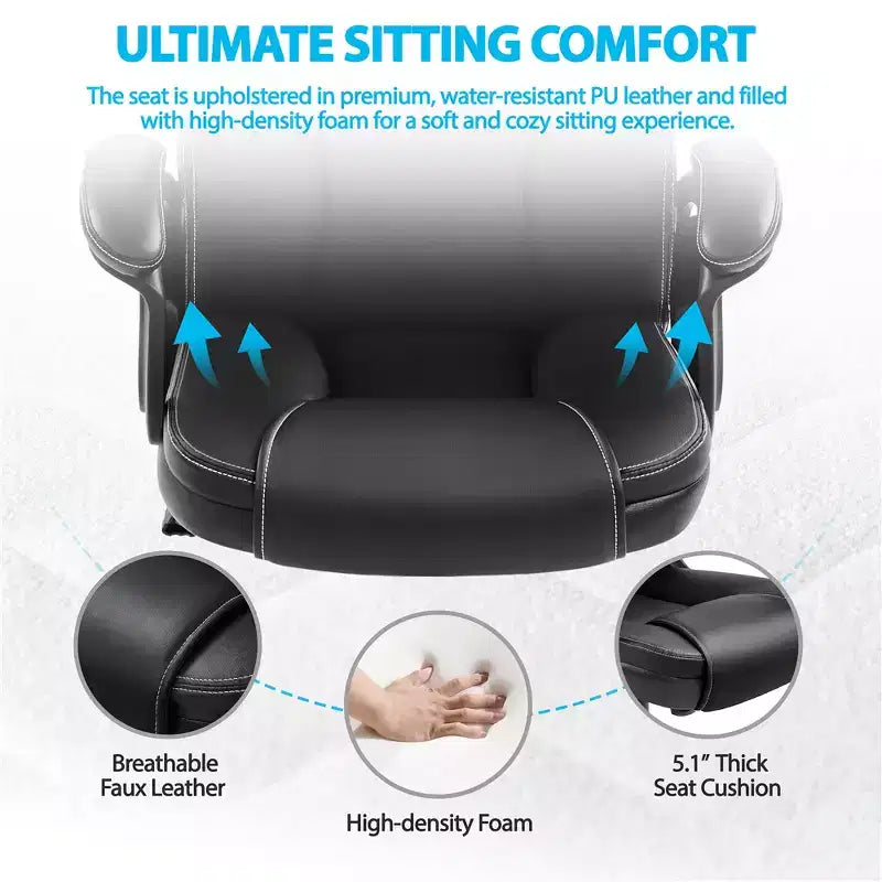 Fauteuil de bureau de direction en similicuir - Dossier haut ergonomique, capacité de 136 kg
