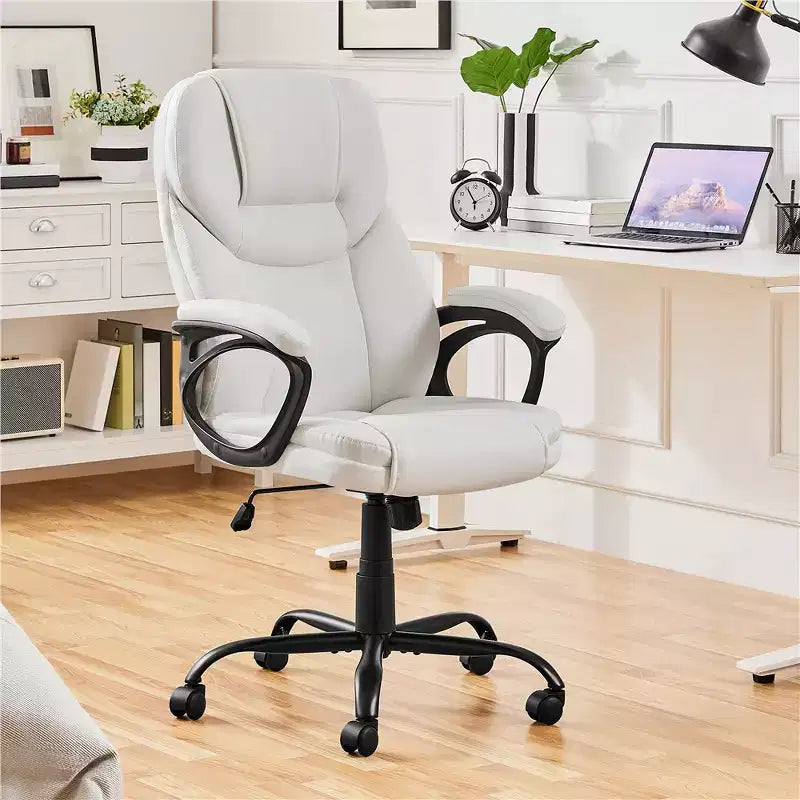 Fauteuil de bureau de direction en similicuir - Dossier haut ergonomique, capacité de 136 kg