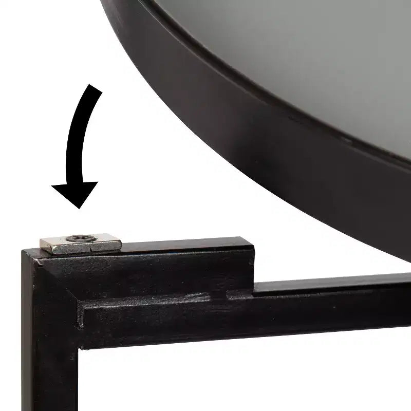 Table d'appoint pliante ronde en métal avec plateau - Noir et or, 35,5 cm